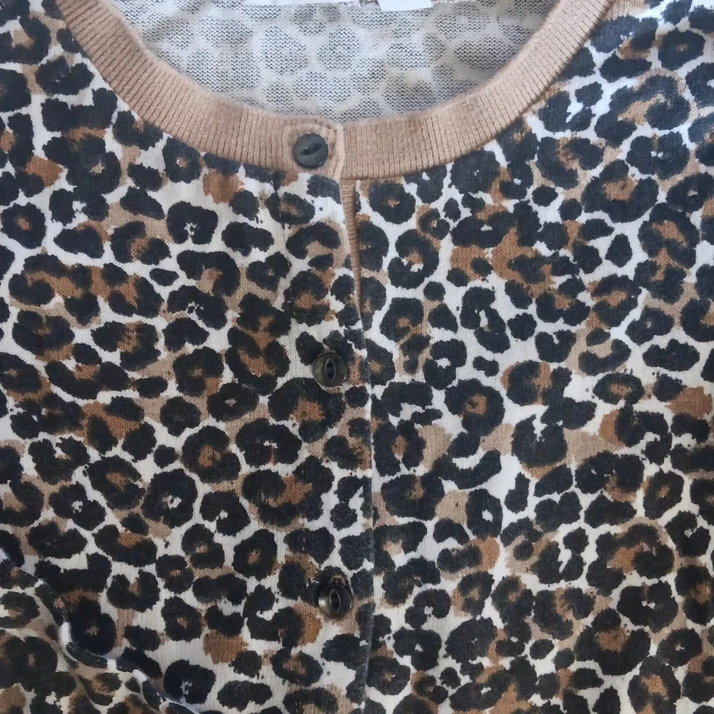 H&M cheetah print cardigan sweater